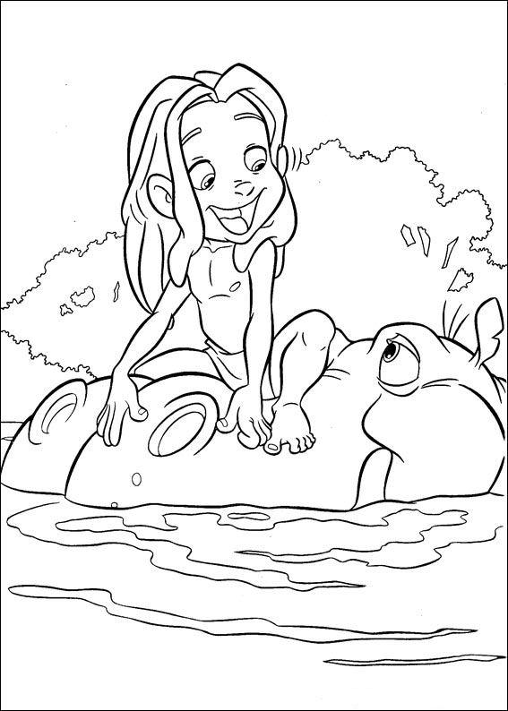 Fisă de colorat cu Tarzan de colorat p38