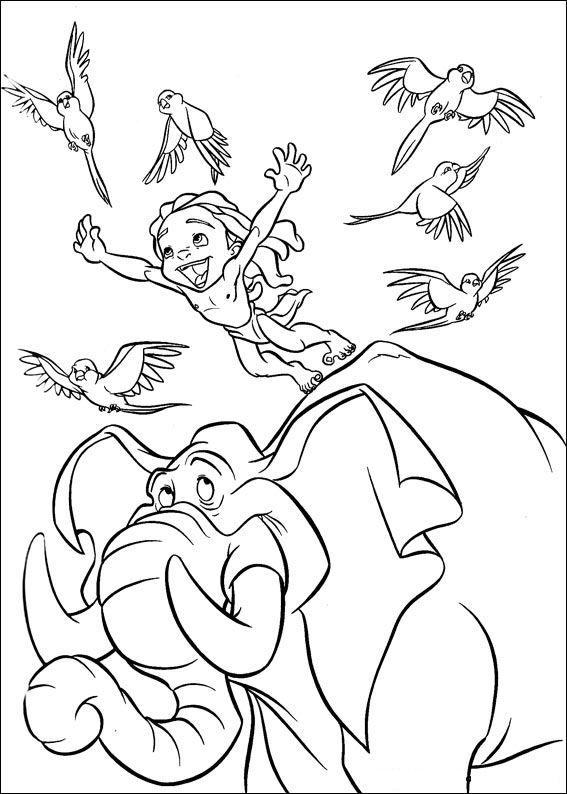 Fisă de colorat cu Tarzan de colorat p39