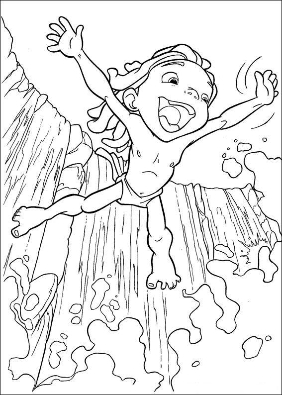 Fisă de colorat cu Tarzan de colorat p40