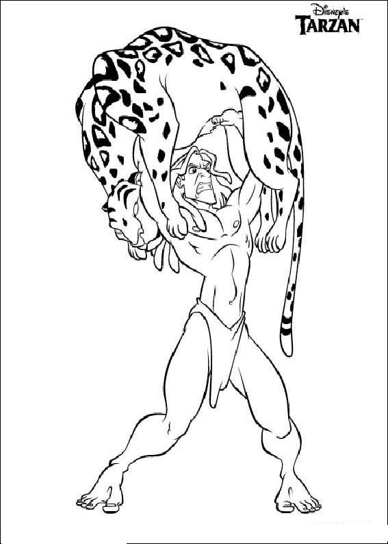 Fisă de colorat cu Tarzan de colorat p59