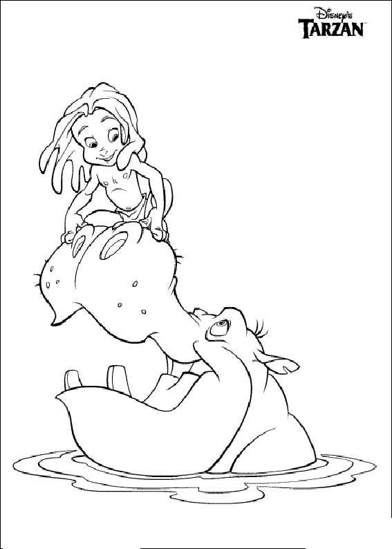 Fisă de colorat cu Tarzan de colorat p60
