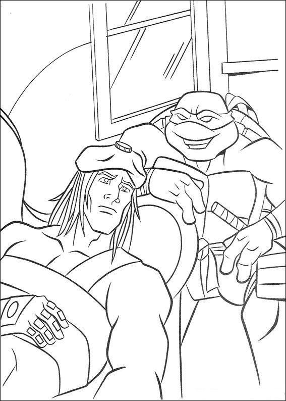 Fisă de colorat cu Testoasele ninja de colorat p21