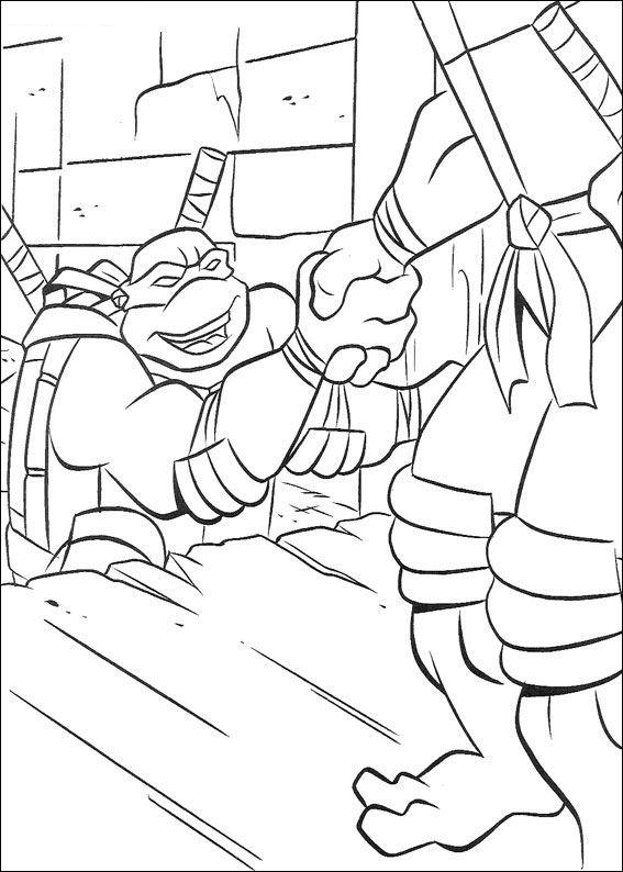 Fisă de colorat cu Testoasele ninja de colorat p24