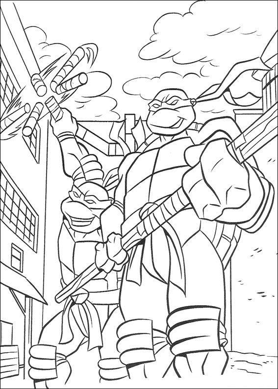 Fisă de colorat cu Testoasele ninja de colorat p37