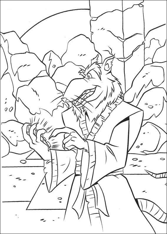 Fisă de colorat cu Testoasele ninja de colorat p39