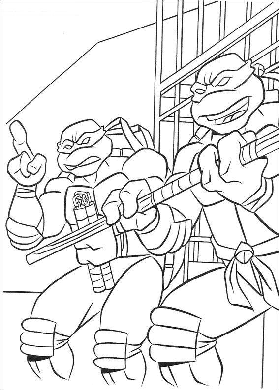 Fisă de colorat cu Testoasele ninja de colorat p47