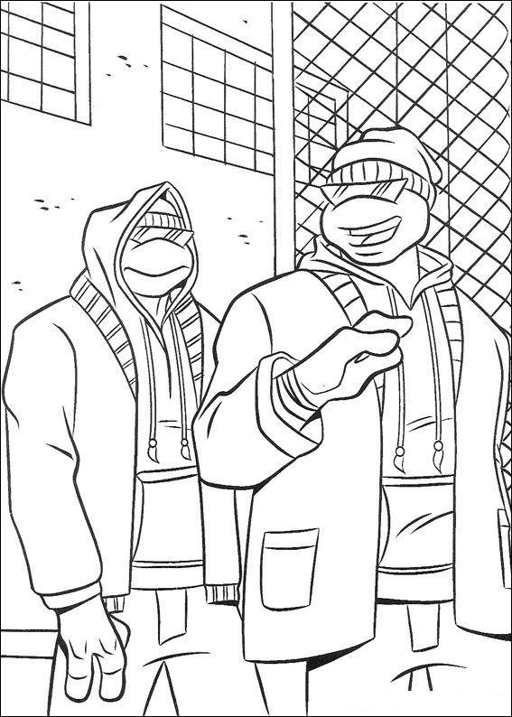 Fisă de colorat cu Testoasele ninja de colorat p65