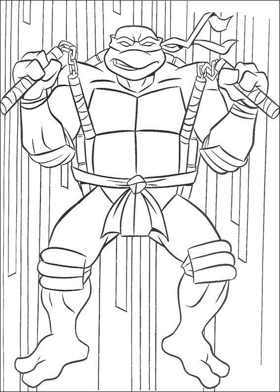 Fisă de colorat cu Testoasele ninja de colorat p71