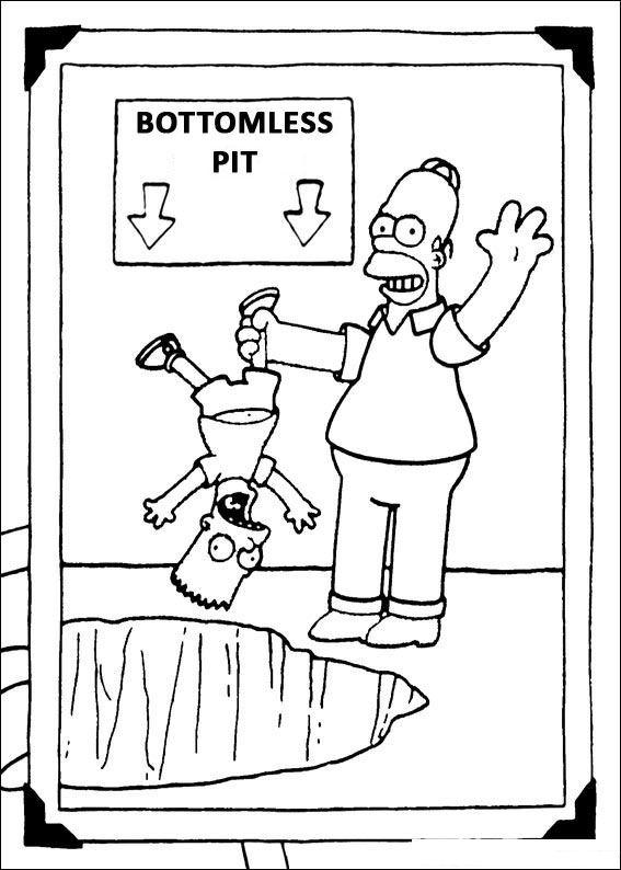 Fisă de colorat cu The simpsons de colorat p04
