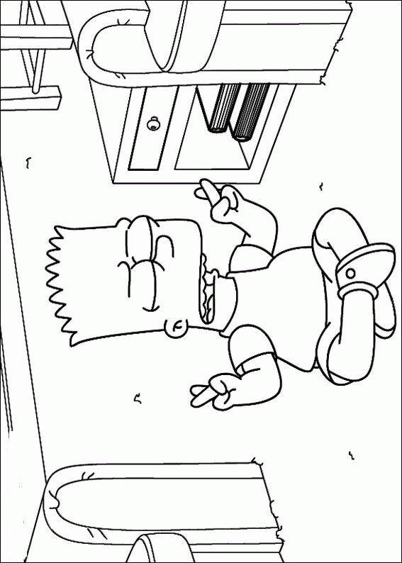 Fisă de colorat cu The simpsons de colorat p54