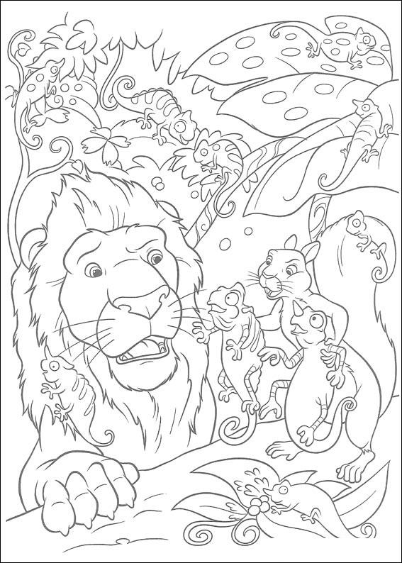 Fisă de colorat cu The wild de colorat p45