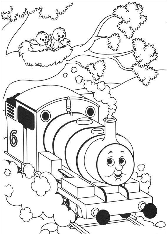 Fisă de colorat cu Thomas the train de colorat p24