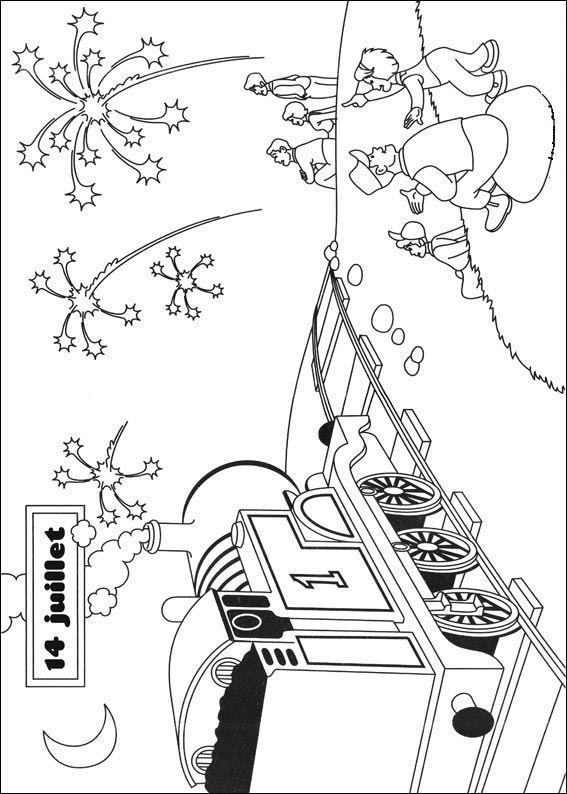 Fisă de colorat cu Thomas the train de colorat p33