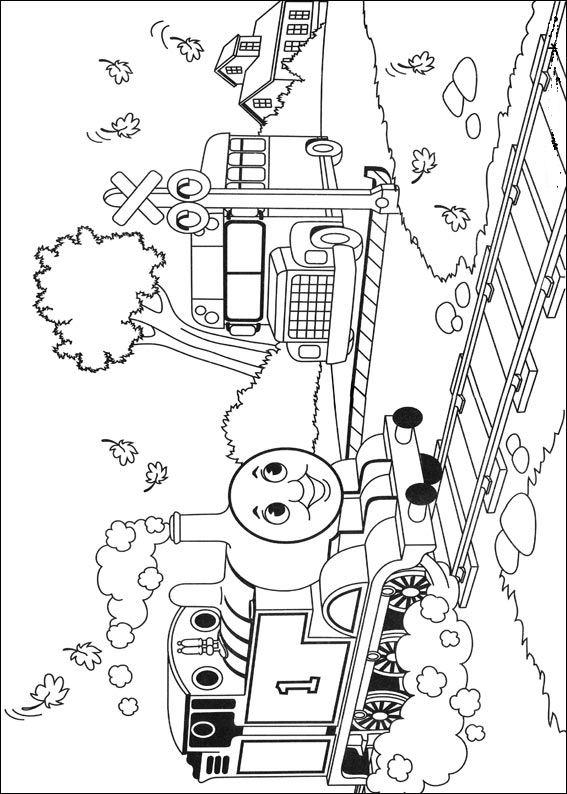 Fisă de colorat cu Thomas the train de colorat p42