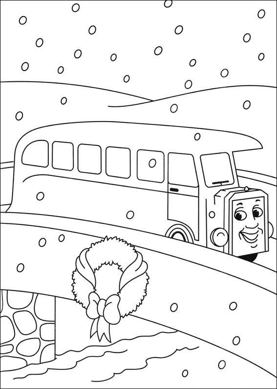 Fisă de colorat cu Thomas the train de colorat p51