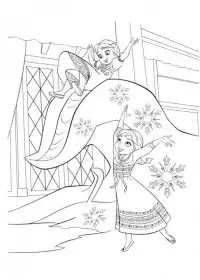 Fisă de colorat cu Elsa de colorat p18