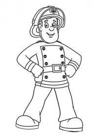 Pompierul Sam de colorat p4