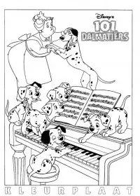 101 Dalmatieni de colorat