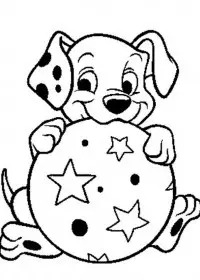Fisă de colorat cu 101 dalmatieni de colorat p04