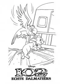 Fisă de colorat cu 101 dalmatieni de colorat p08