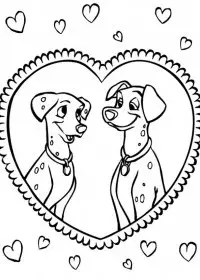 Fisă de colorat cu 101 dalmatieni de colorat p09