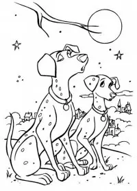Fisă de colorat cu 101 dalmatieni de colorat p14