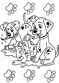 Fisă de colorat cu 101 dalmatieni de colorat p15