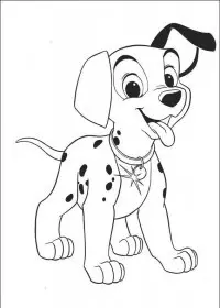 Fisă de colorat cu 101 dalmatieni de colorat p26