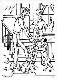 Fisă de colorat cu 101 dalmatieni de colorat p27