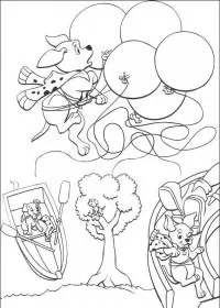 Fisă de colorat cu 101 dalmatieni de colorat p37