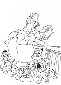 Fisă de colorat cu 101 dalmatieni de colorat p39