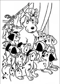 Fisă de colorat cu 101 dalmatieni de colorat p41