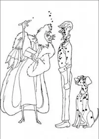 Fisă de colorat cu 101 dalmatieni de colorat p42