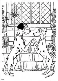 Fisă de colorat cu 101 dalmatieni de colorat p47