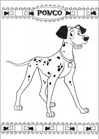 Fisă de colorat cu 101 dalmatieni de colorat p50
