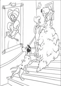 Fisă de colorat cu 101 dalmatieni de colorat p55