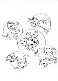 Fisă de colorat cu 101 dalmatieni de colorat p56