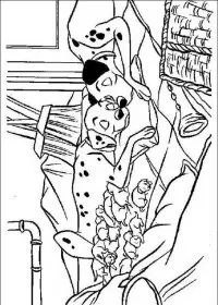Fisă de colorat cu 101 dalmatieni de colorat p57