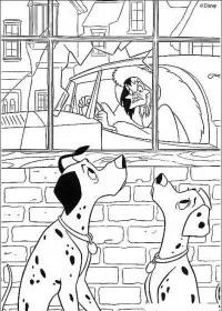 Fisă de colorat cu 101 dalmatieni de colorat p64