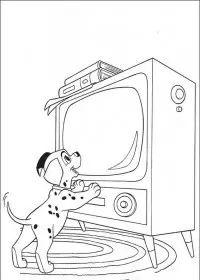 Fisă de colorat cu 101 dalmatieni de colorat p75