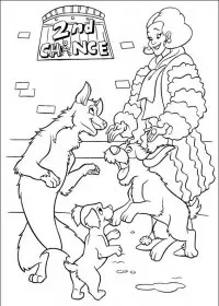 Fisă de colorat cu 102 dalmatieni de colorat p09