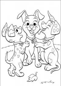 Fisă de colorat cu 102 dalmatieni de colorat p19