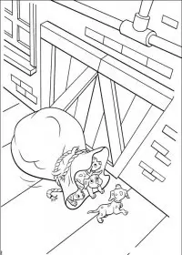 Fisă de colorat cu 102 dalmatieni de colorat p22