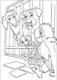 Fisă de colorat cu 102 dalmatieni de colorat p30