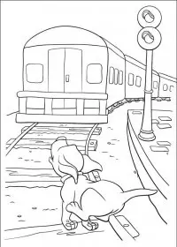 Fisă de colorat cu 102 dalmatieni de colorat p36