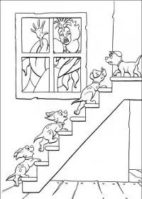 Fisă de colorat cu 102 dalmatieni de colorat p41