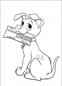 Fisă de colorat cu 102 dalmatieni de colorat p47