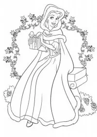 Prinesa Belle de colorat p5