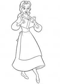 Prinesa Belle de colorat p7
