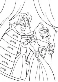 Prinesa Belle de colorat p12